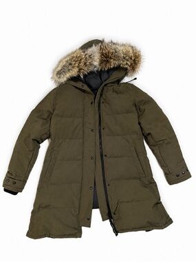 Canada Goose Olive Down-Fill Parka with Fur-Trim Hood